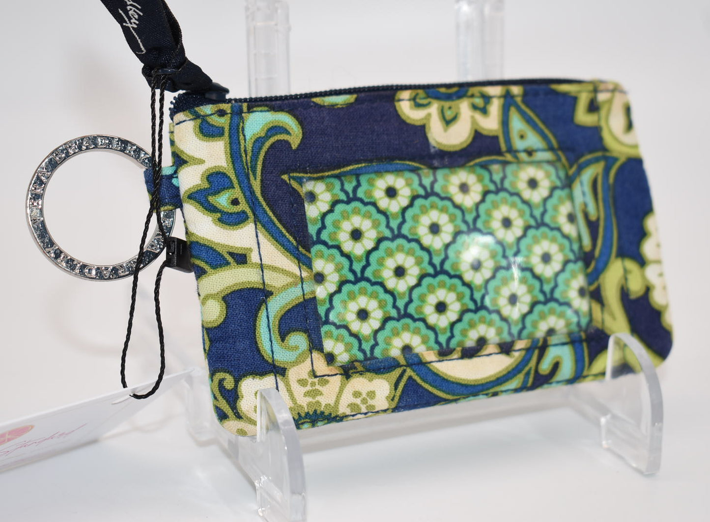 Vera Bradley Zip ID Case in "Rhythm & Blue" Pattern