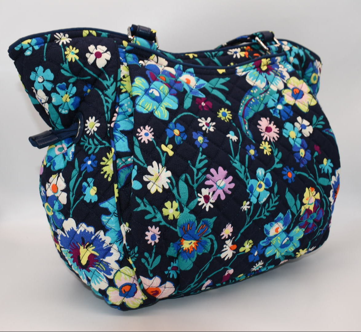 Vera Bradley Glenna Satchel Bag in "Moonlight Garden" Pattern