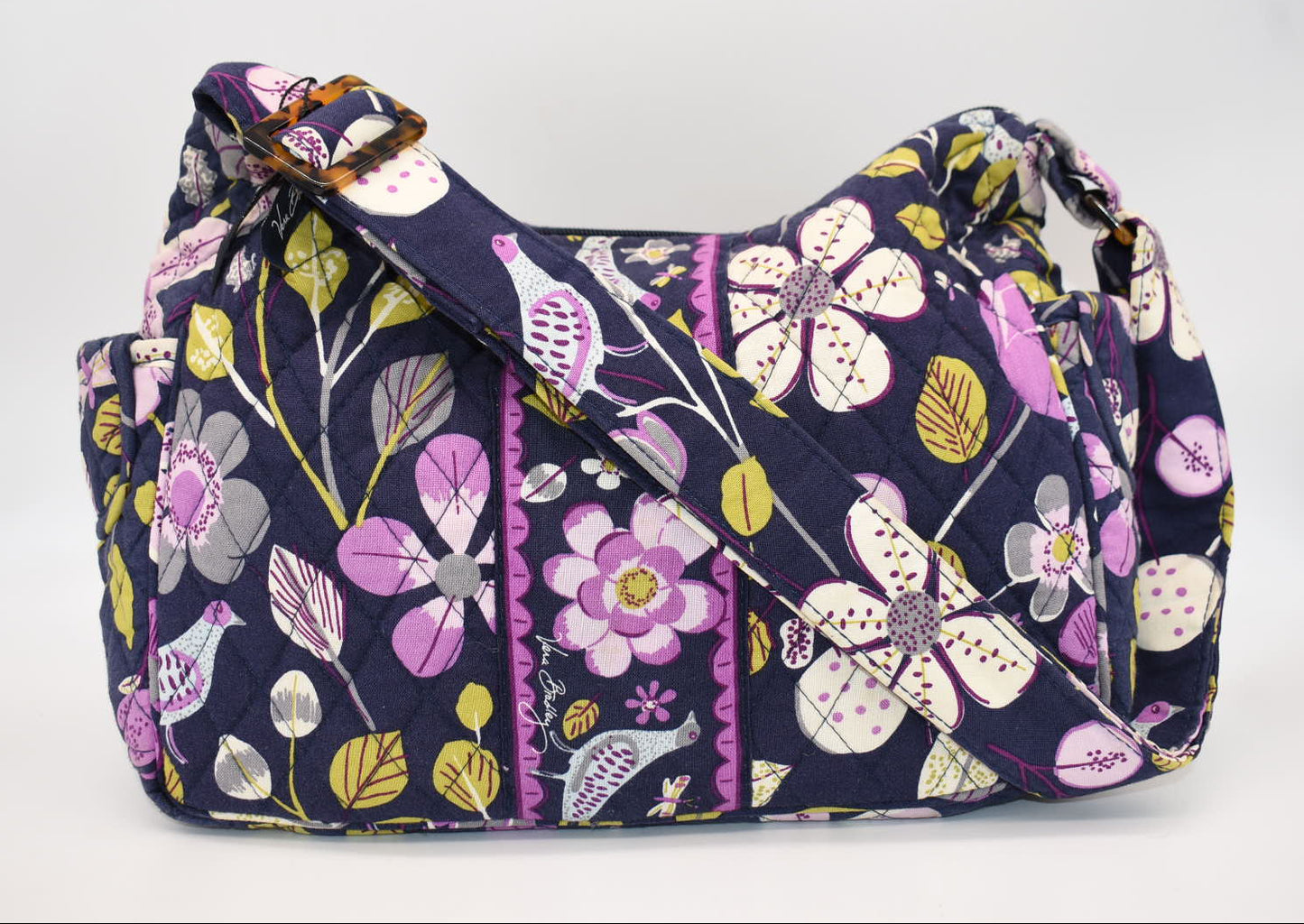 Vera Bradley On-the-Go Shoulder Bag in "Floral Nightingale" Pattern