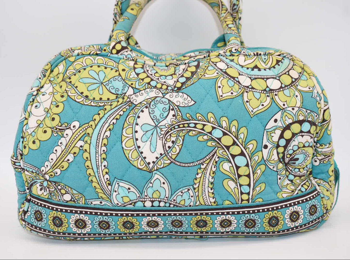 Vera Bradley Small Bowler Satchel Bag in "Peacock" Pattern