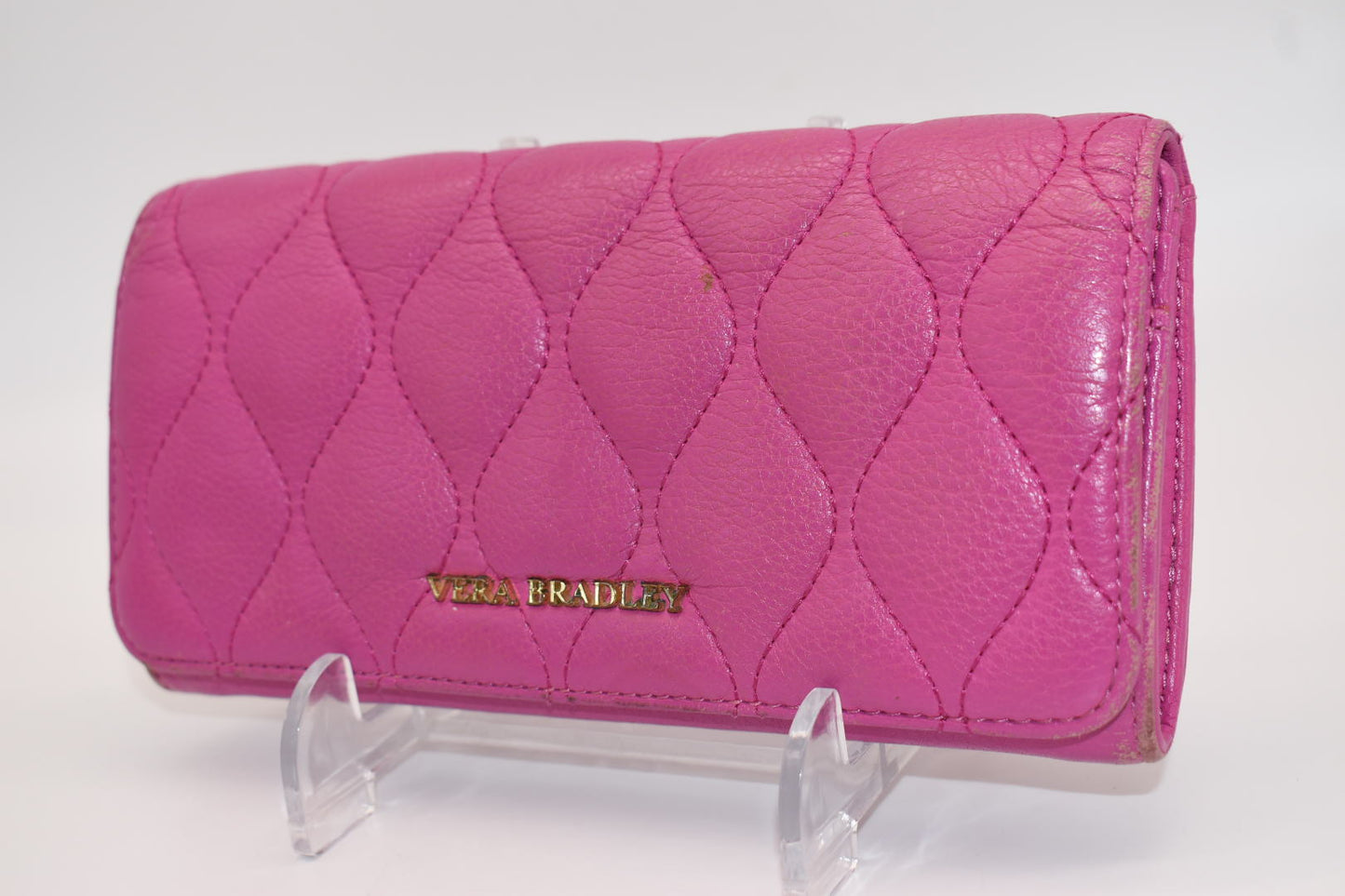 Vera Bradley Quilted Leather Audrey Wallet in Magenta