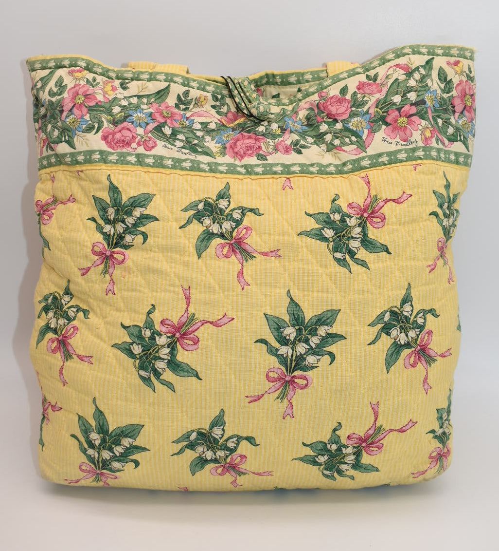 Vera Bradley Quilted Cotton Tote Bag in "New Hope -Yellow" Pattern