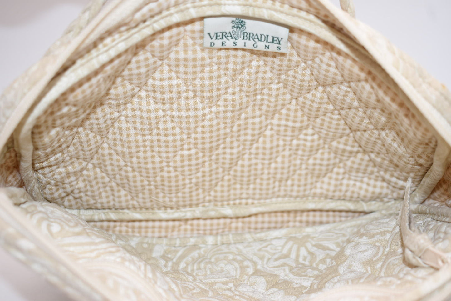 Vintage Vera Bradley Slim Crossbody Bag in "Natural -1995" Pattern