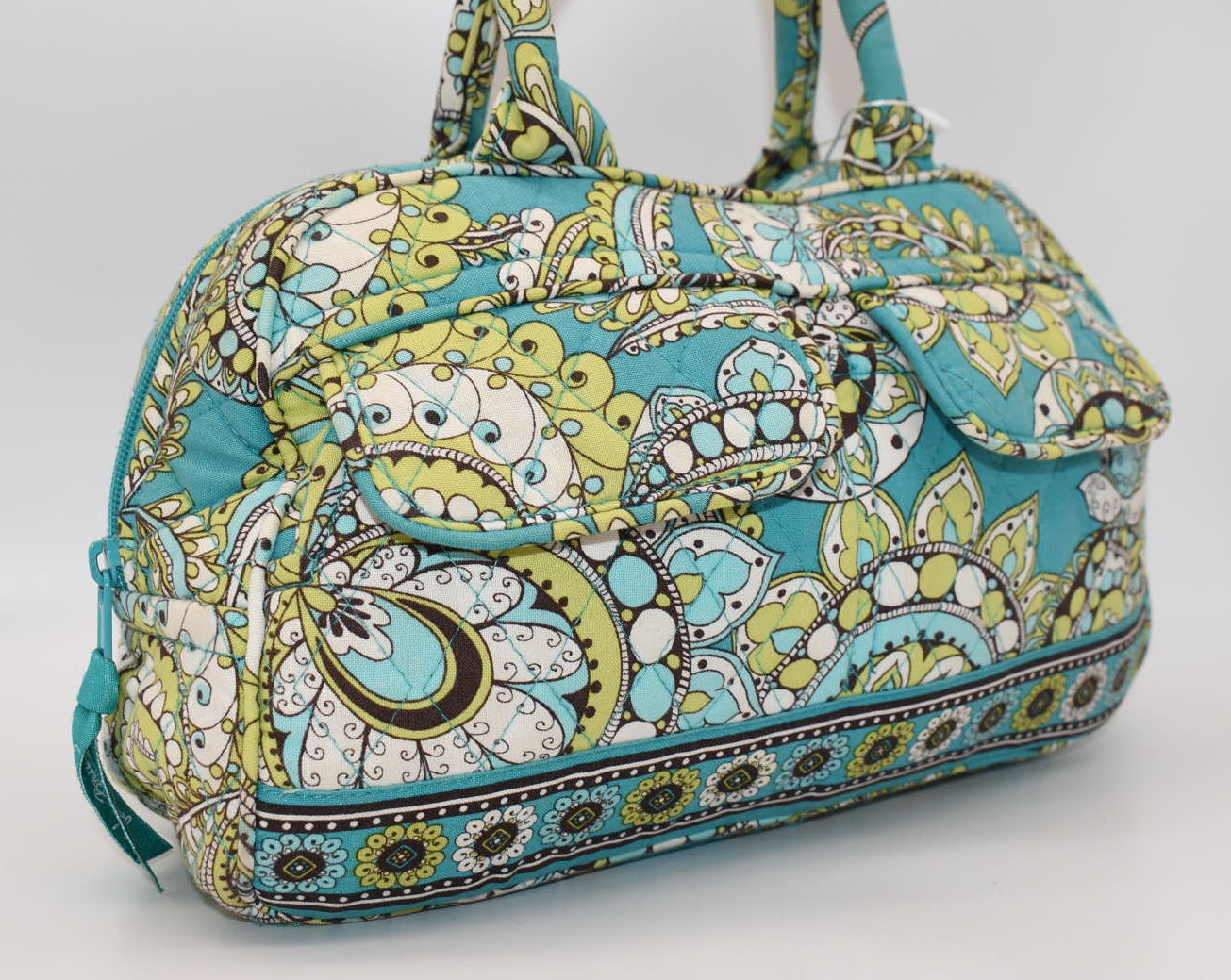 Vera Bradley Small Bowler Satchel Bag in "Peacock" Pattern