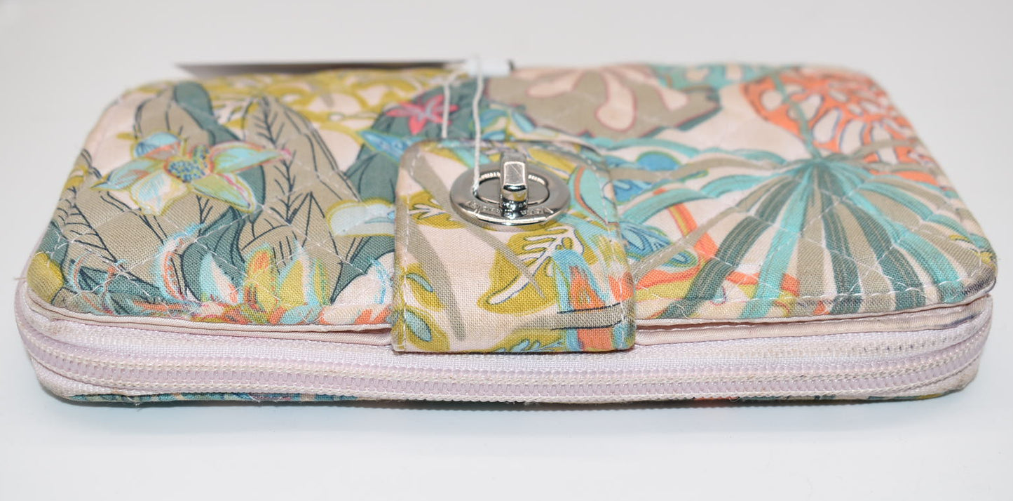 Vera Bradley RFID Turnlock Wallet in "Rain Forest Canopy" Pattern