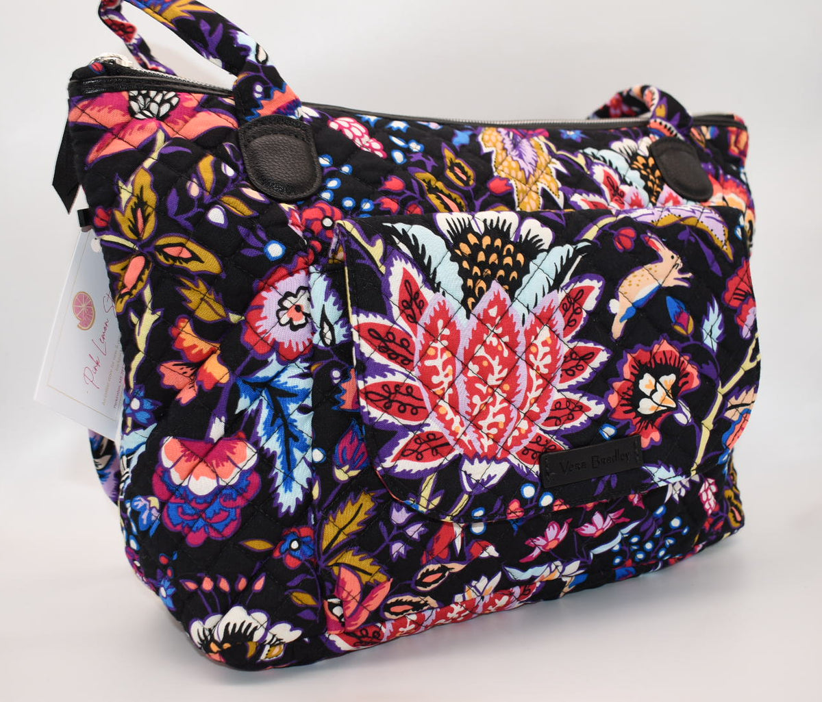 Vera Bradley Carson East West Shoulder Tote Bag in "Foxwood" Pattern