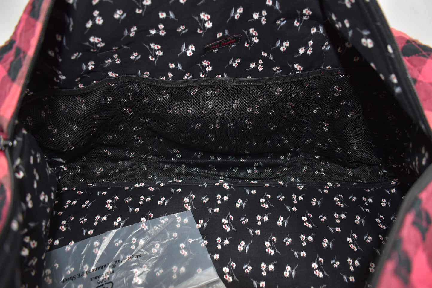 Vera Bradley Large Traveler Duffel Bag in "Garnet Buffalo Check" Pattern