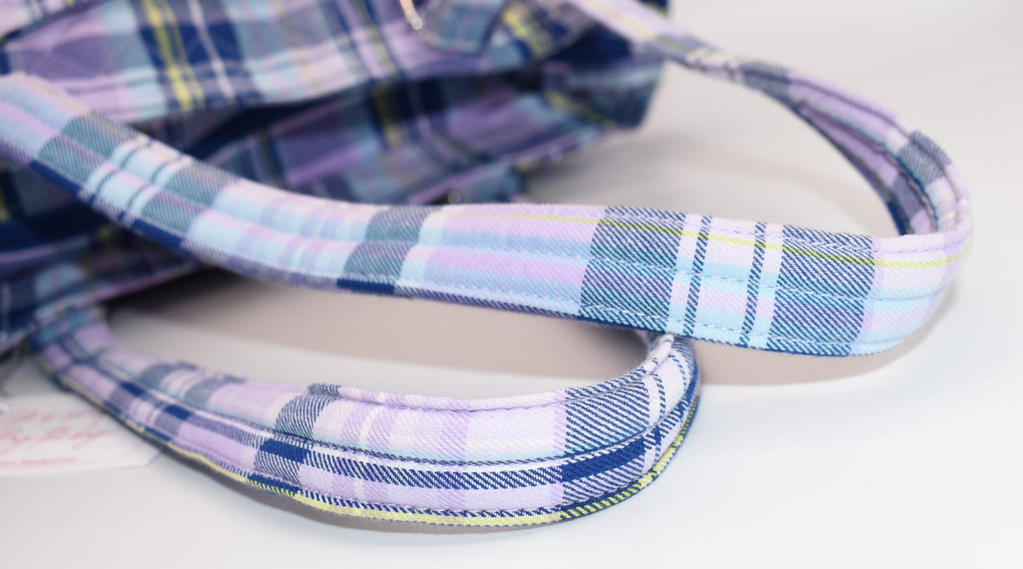 Vera Bradley Glenna Satchel Bag in "Amethyst Plaid" Pattern