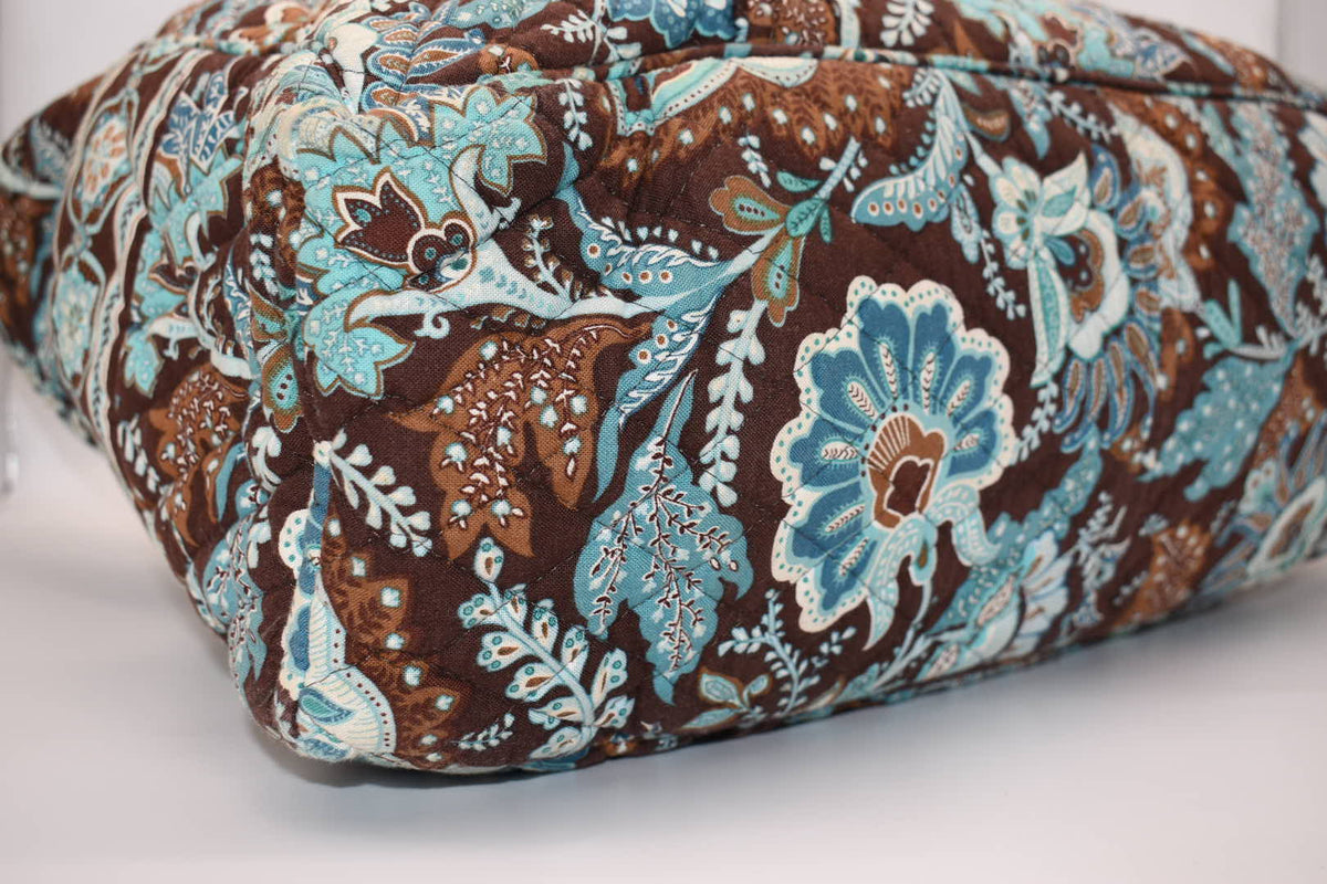Vera Bradley Travel Zip Tote Bag in "Java Blue" Pattern