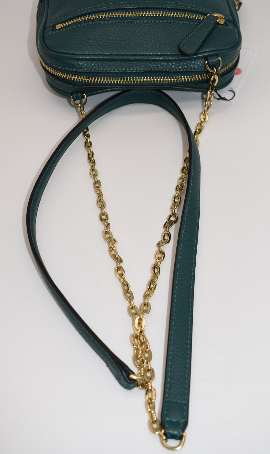 Vera Bradley Elena Leather Crossbody Bag in "Forest  Green"