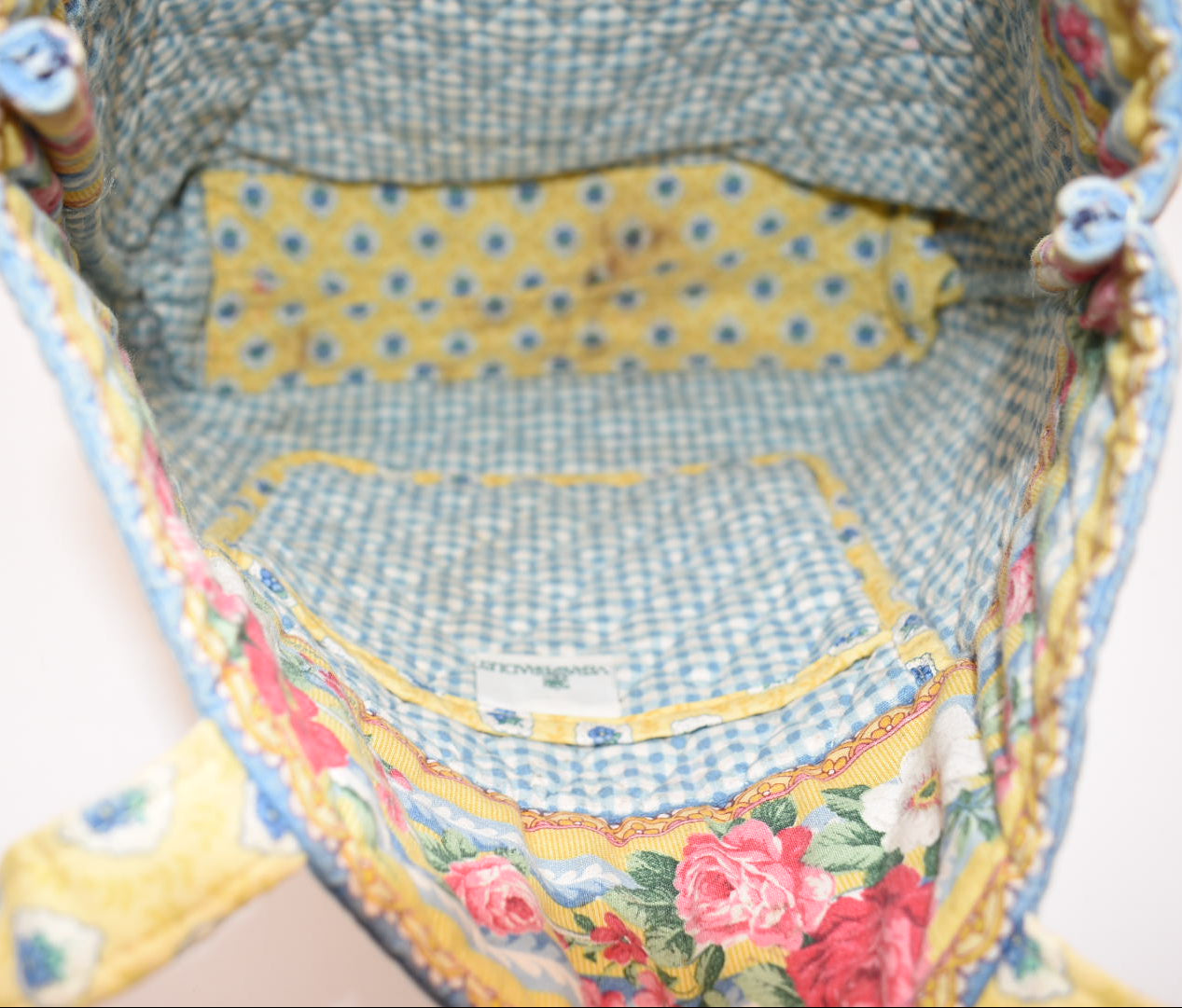 Vera Bradley Quilted Cotton Tote Bag in "Elizabeth" Pattern