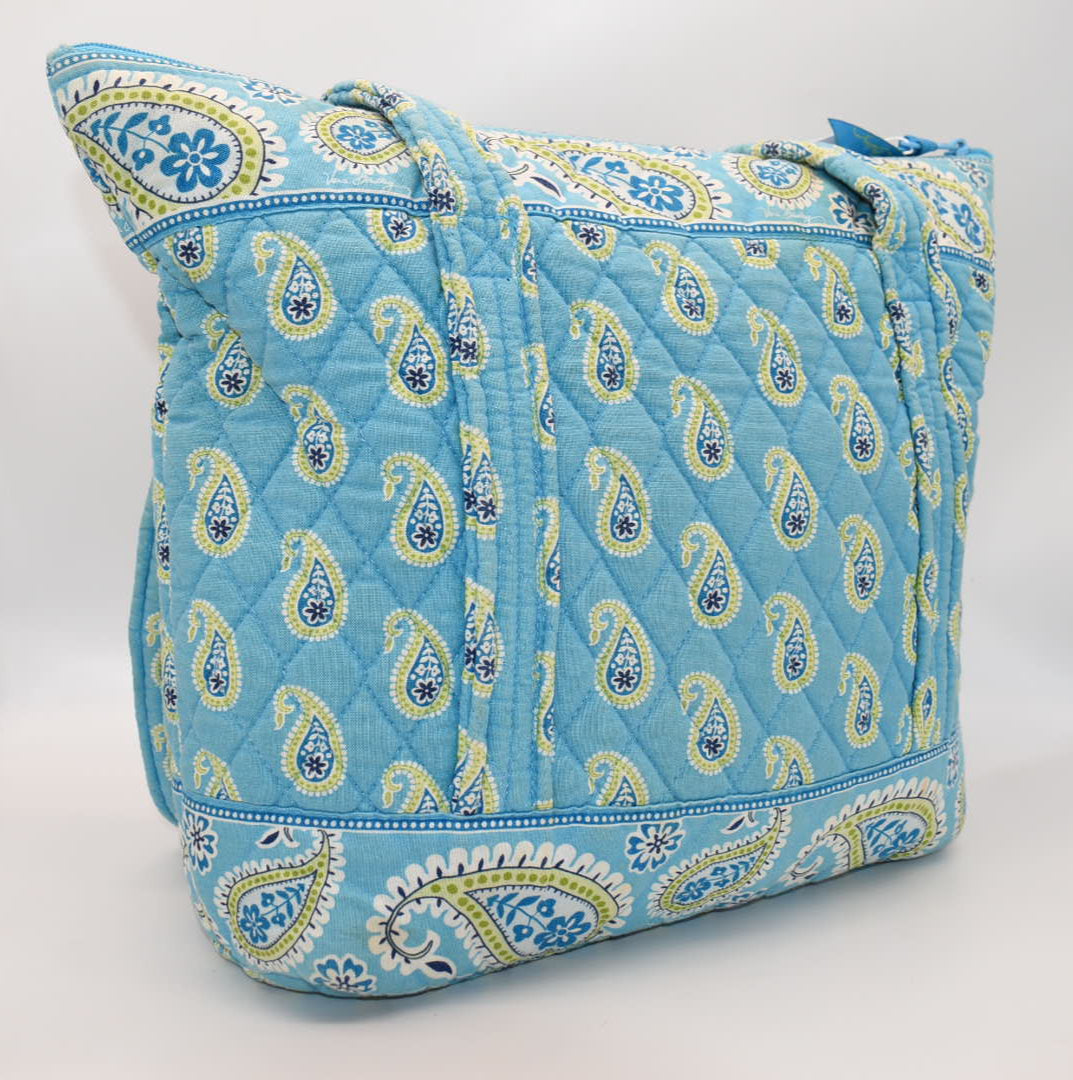 Vera Bradley Villager Tote Bag in "Bermuda Blue" Pattern