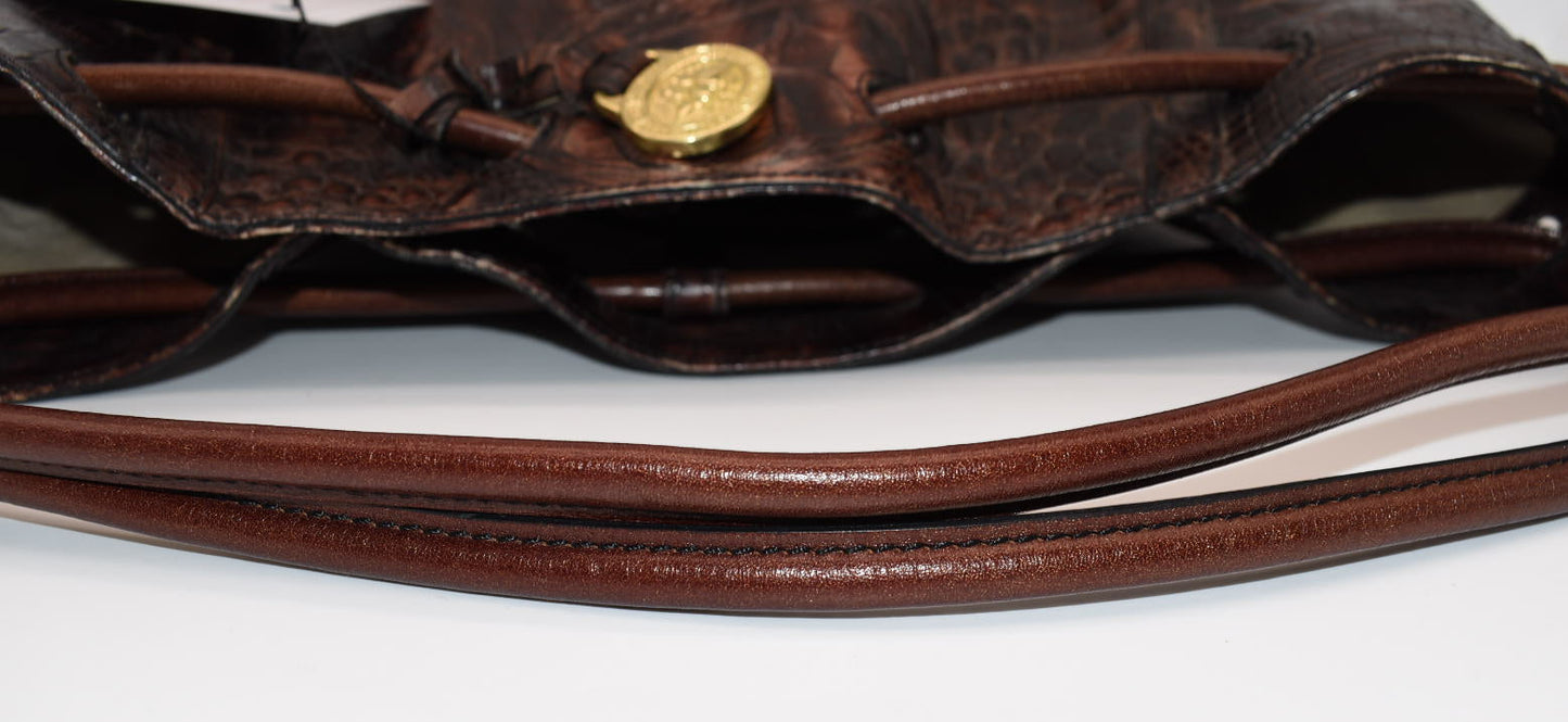 Vintage Brahmin Leather Shoulder Bucket Bag