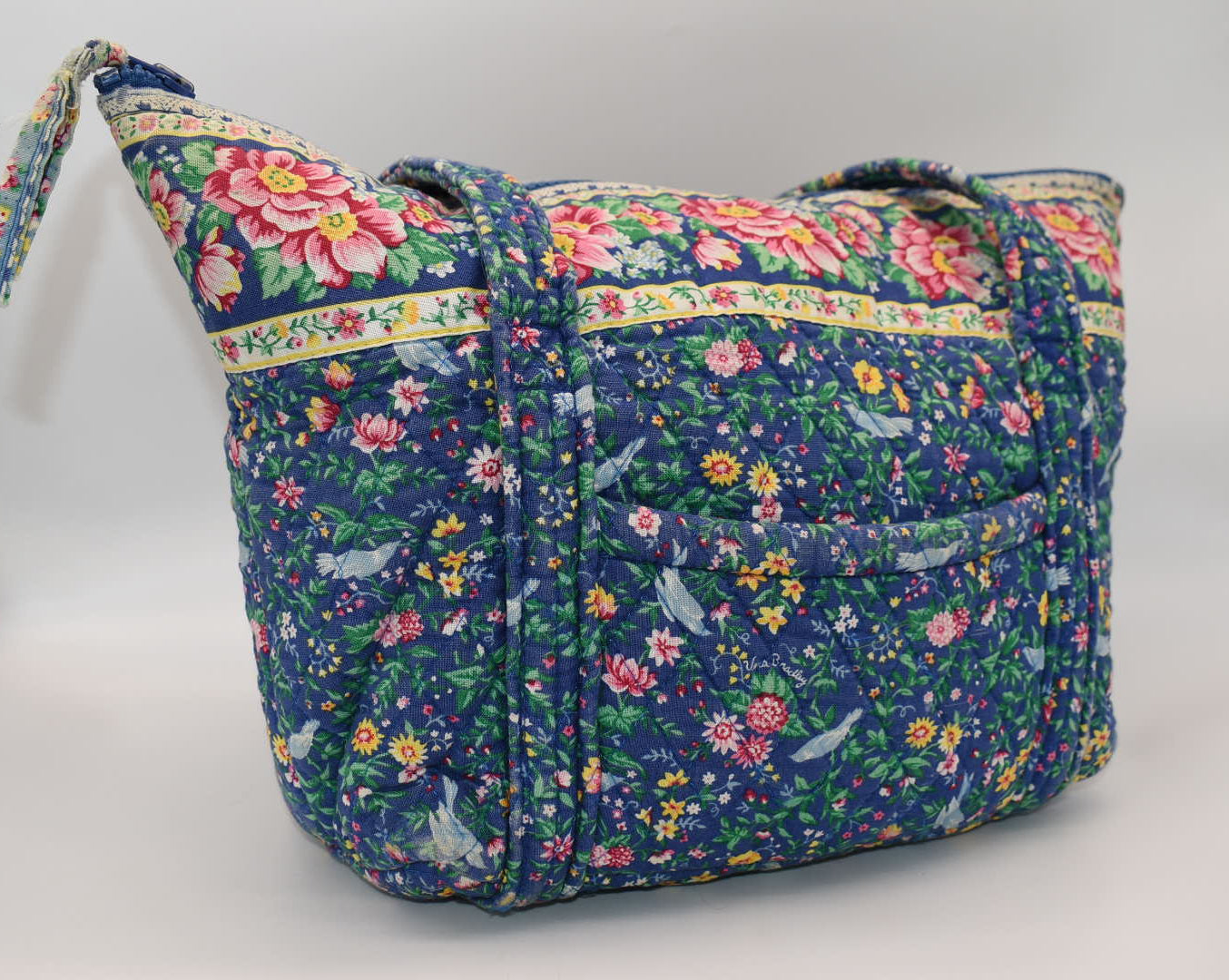 Vintage Vera Bradley Paddy Tote Bag in "Bluebird-1998" Pattern