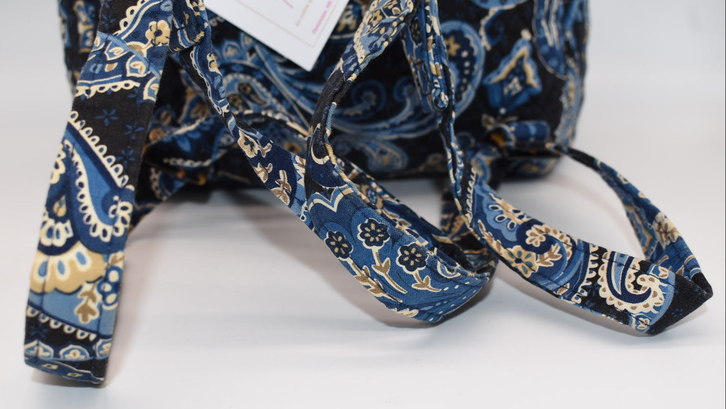 Vera Bradley Small Backpack in "Windsor Navy" Pattern