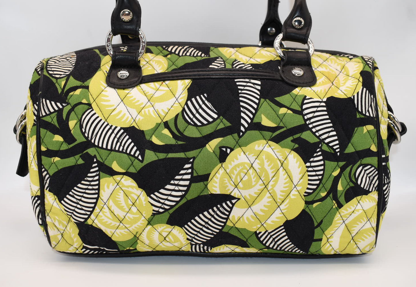 Vera Bradley Quilted Emma Satchel Bag in "La Neon Rose" Pattern