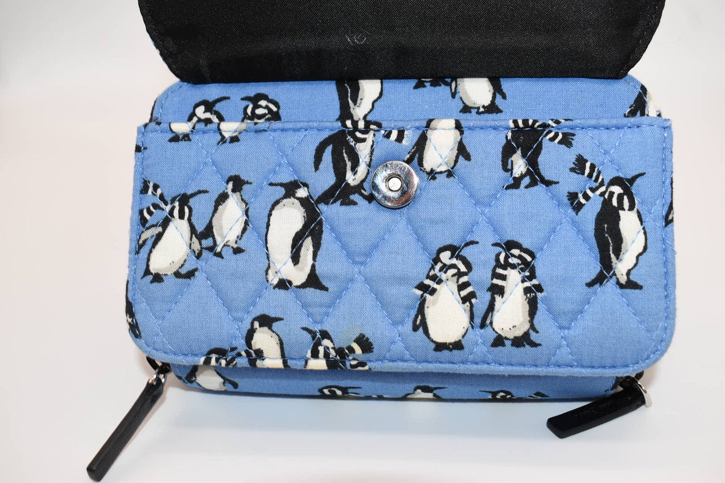 Vera Bradley All in One Wristlet/Wallet in "Playful Penguins-Blue" Pattern