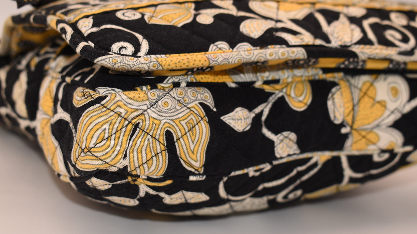Vera Bradley Mailbag Crossbody Bag in "Yellow Bird" Pattern
