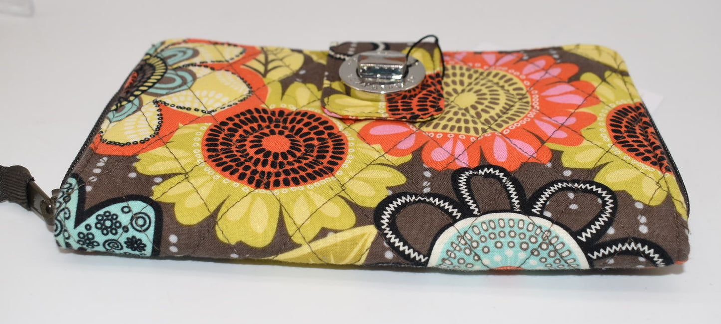 Vera Bradley Turnlock Wallet in "Flower Shower" Pattern
