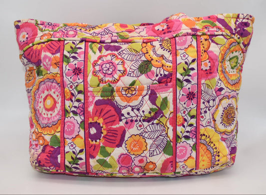 Vera Bradley Large Mandy Tote Bag in "Clementine" Pattern