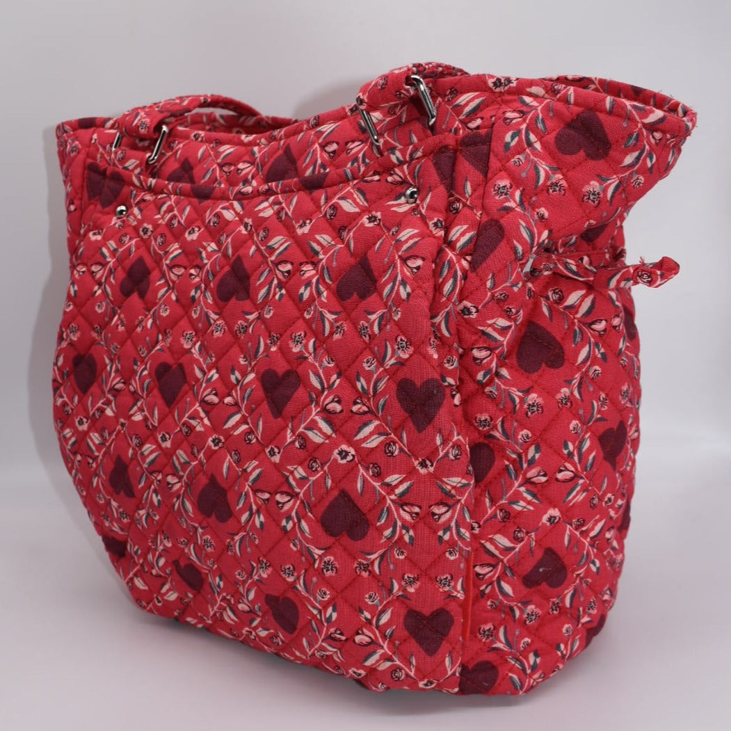 Vera Bradley Glenna Satchel Bag in "Imperial Hearts" Pattern