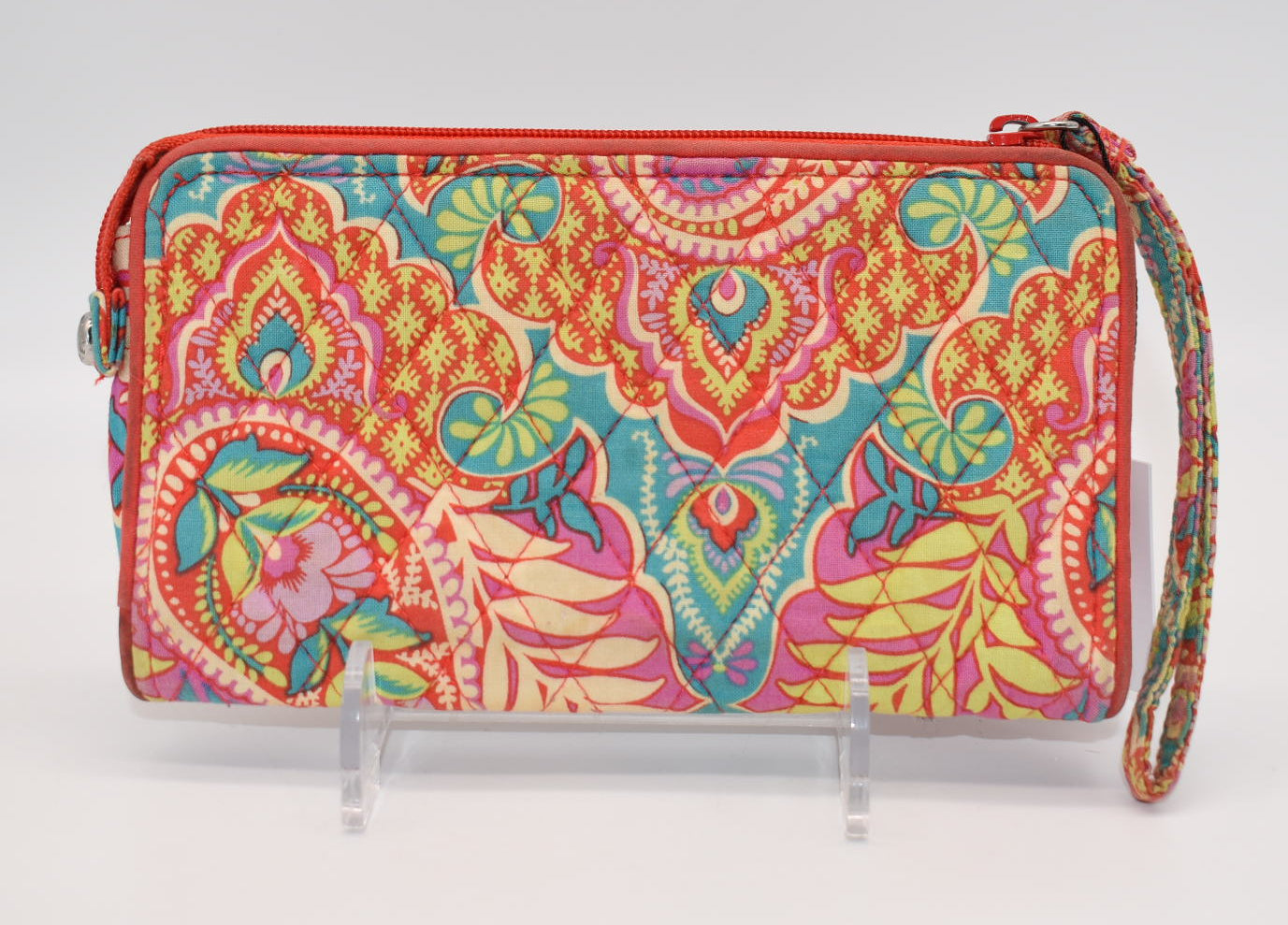 Vera Bradley Front Zip Wristlet in "Paisley in Paradise" Pattern