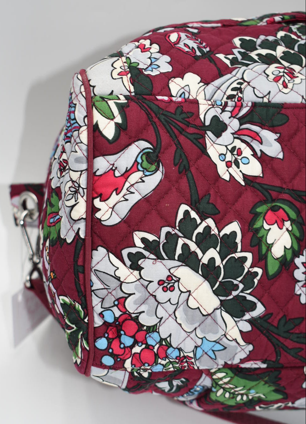 Vera Bradley Iconic Weekender Travel Bag in "Bordeaux Blooms" Pattern
