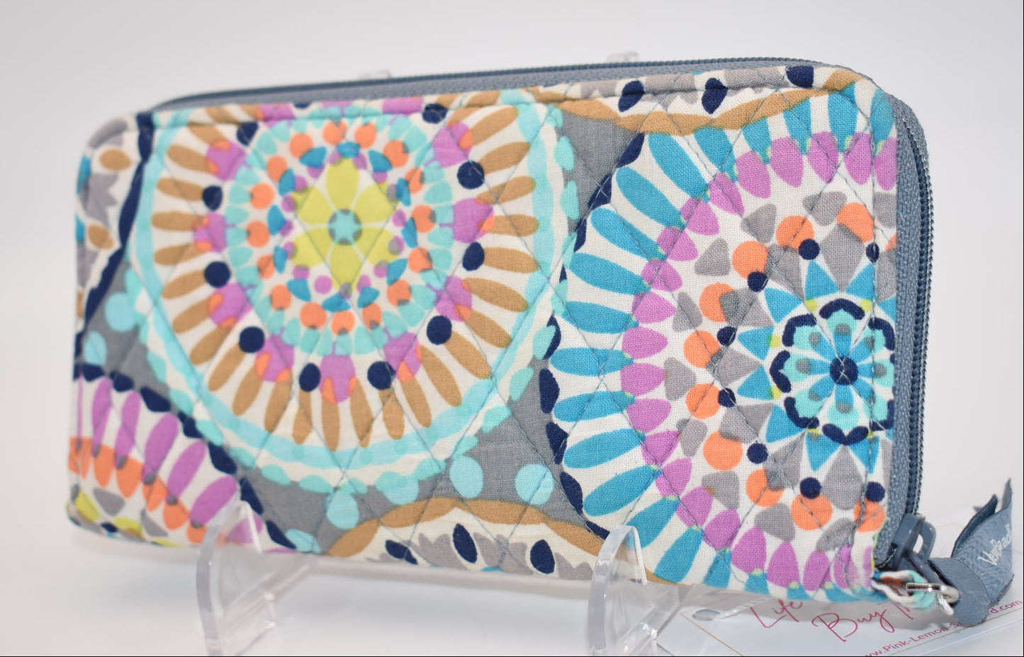 Vera Bradley RFID Accordion Wallet in "Sunny Medallion" Pattern