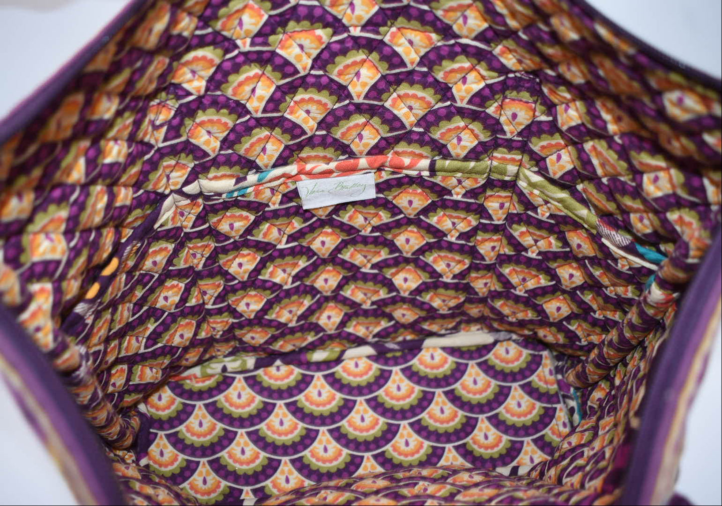 Vera Bradley Villager Tote Bag in "Plum Crazy" Pattern
