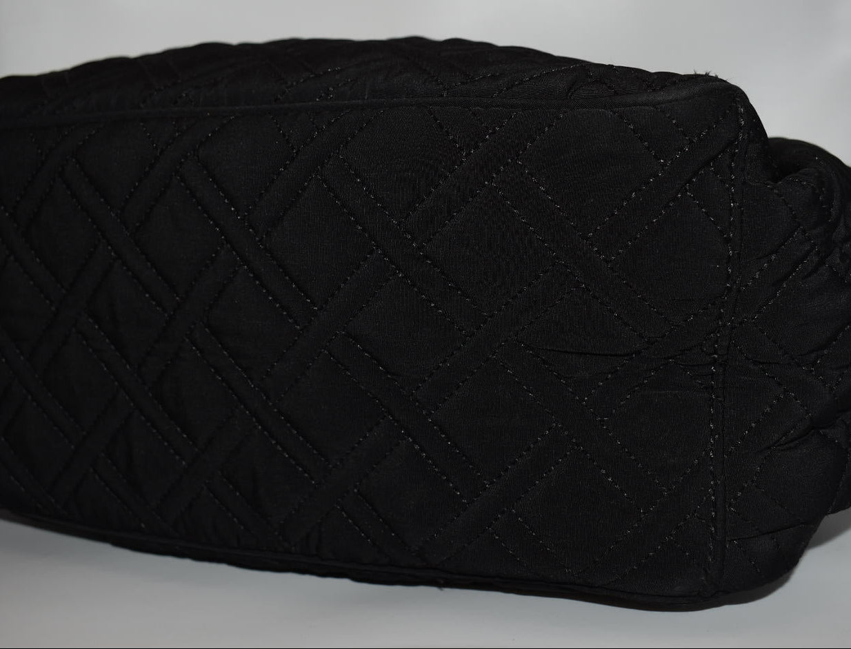 Vera Bradley Microfiber Messenger Baby Bag Bag in Black