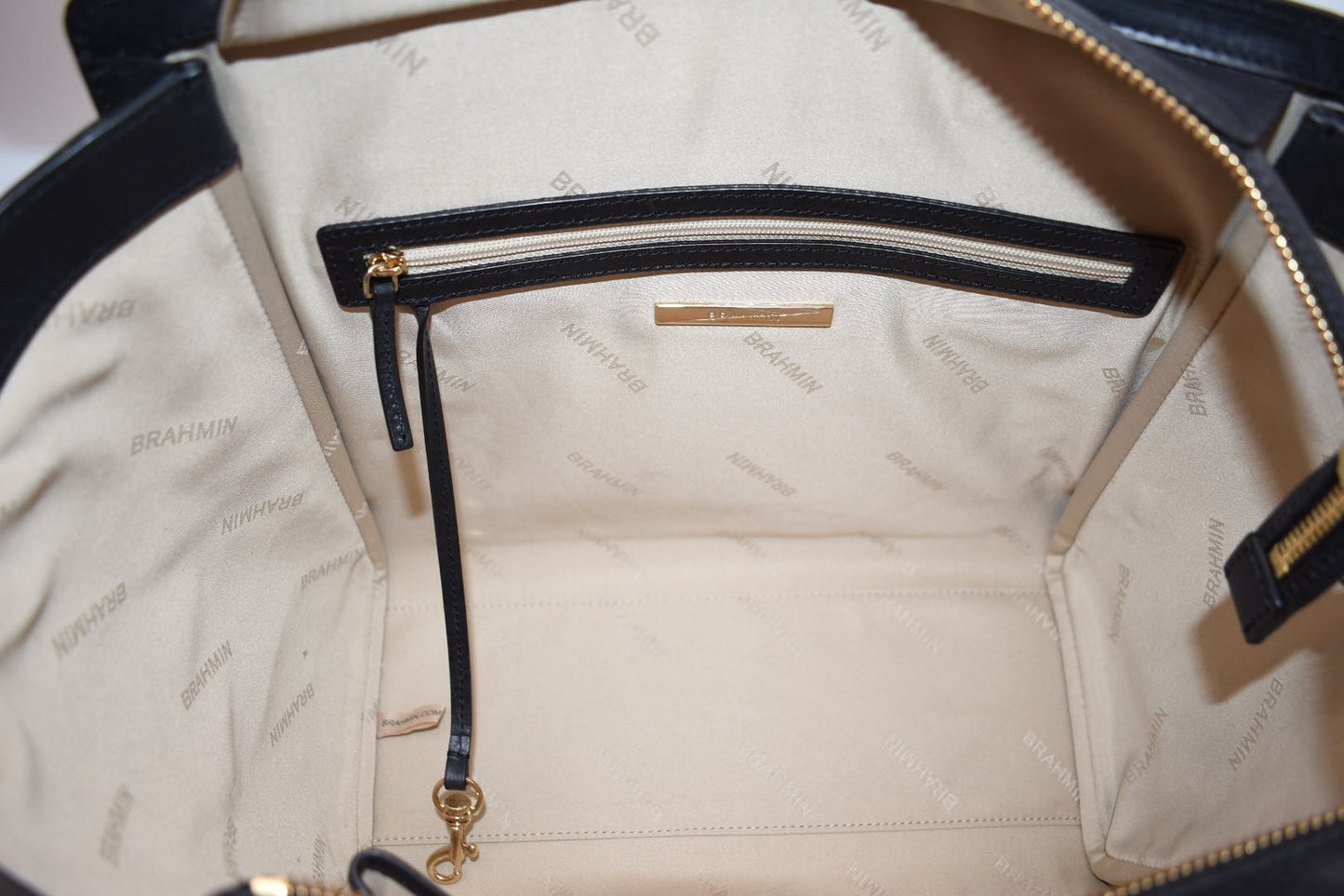 Brahmin Aubree Satchel Bag in Black Vik