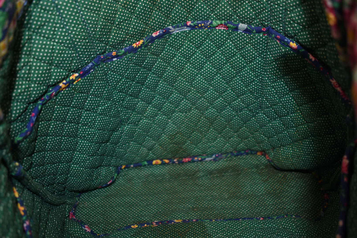 Vintage Vera Bradley Large Vera Tote Bag in "Bluebird" Pattern
