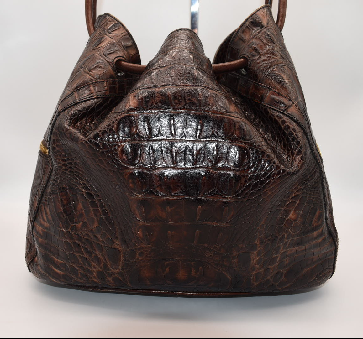 Vintage Brahmin Leather Shoulder Bucket Bag
