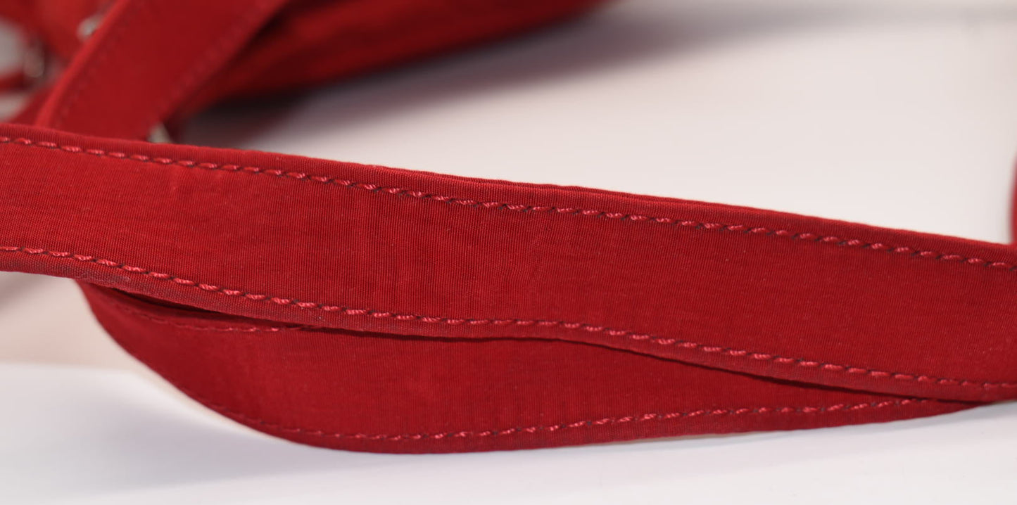 Vera Bradley Microfiber Triple Zip Hipster Crossbody Bag in "Tango Red"