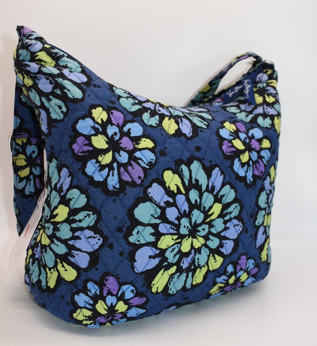 Vera Bradley Convertible Hobo Shoulder Bag in "Indigo Pop" Pattern
