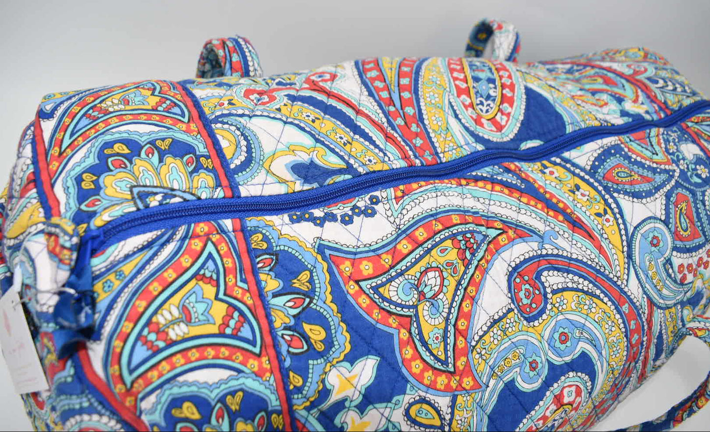 Vera Bradley Large Duffel Bag in "Marina Paisley" Pattern