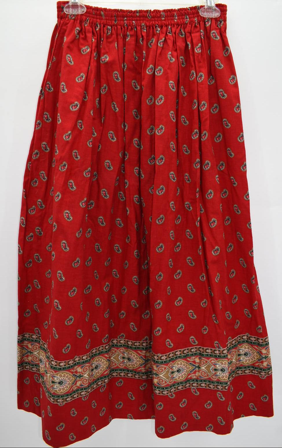 Vintage Vera Bradley Cottage Maxi OS Skirt in "Red - 1991" Pattern