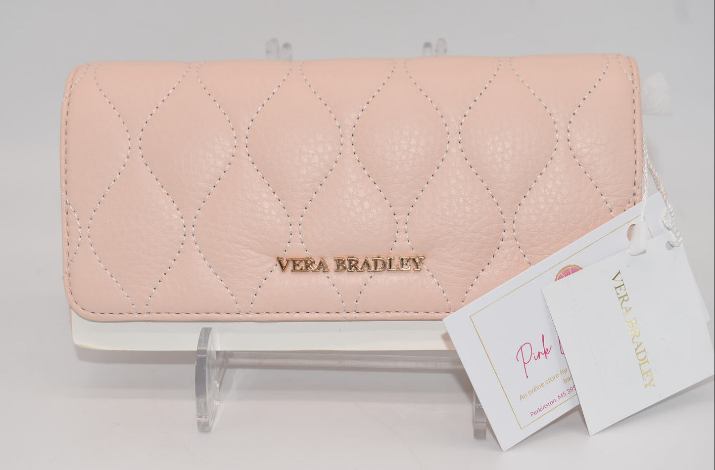 Vera Bradley Quilted Leather Audrey Wallet in Blush Color