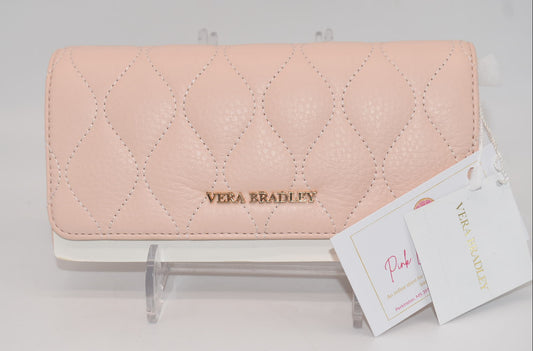 Vera Bradley Quilted Leather Audrey Wallet in Blush Color