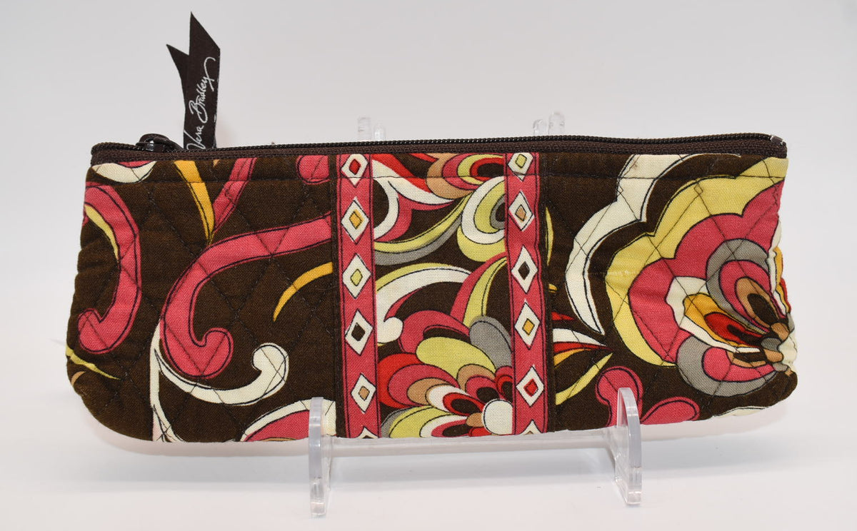 Vera Bradley Cosmetic Brush and Pencil Zip Pouch in "Pucchini" Pattern