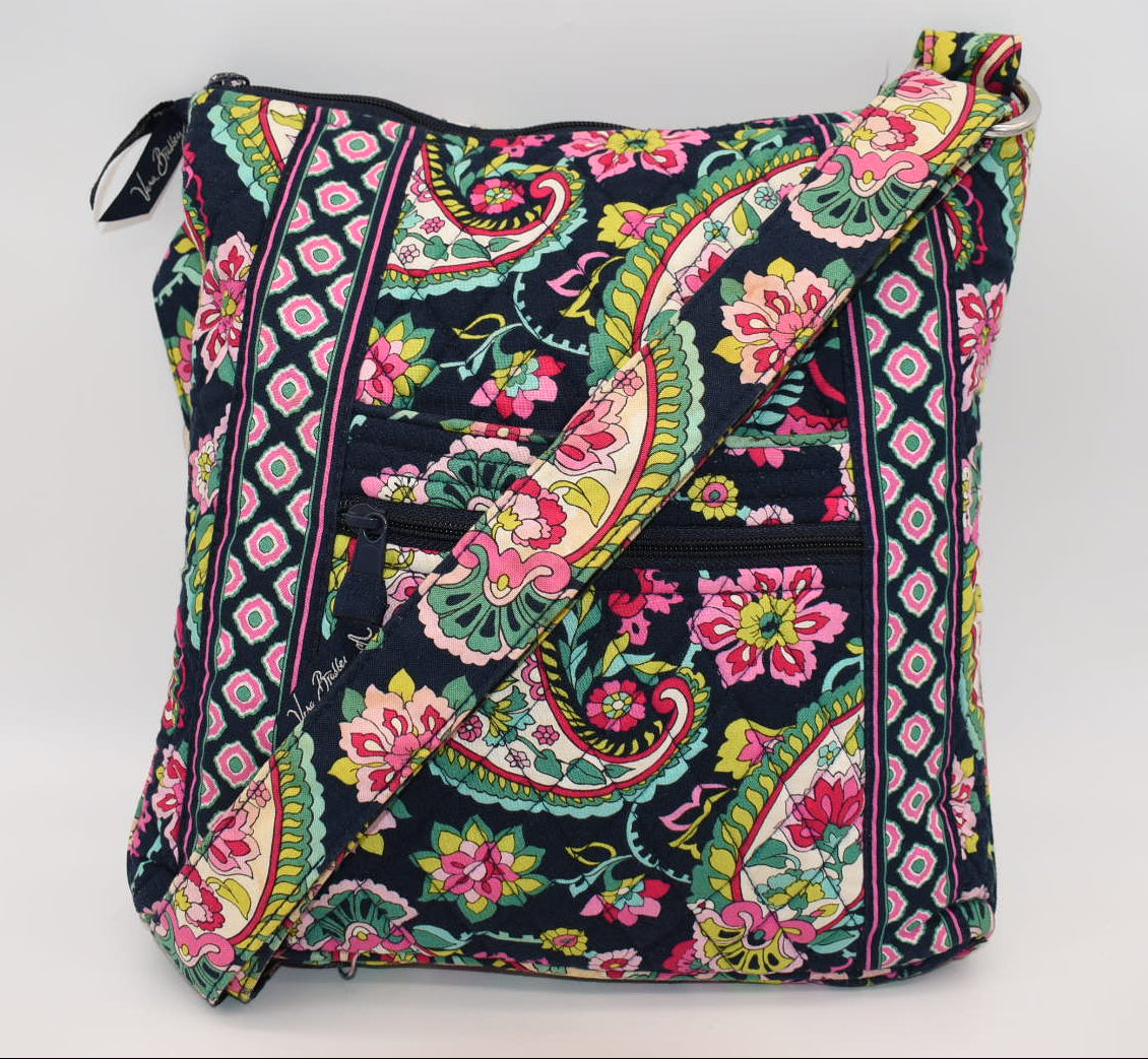 Vera Bradley Hipster Crossbody Bag "Petal Paisley" Pattern