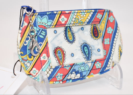 Vera Bradley Clip Zip ID Case in "Marina Paisley" Pattern