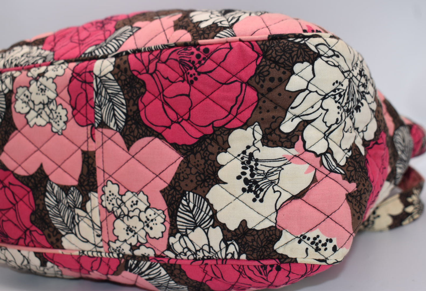 Vera Bradley Shoulder Tote Bag in "Mocha Rouge" Pattern