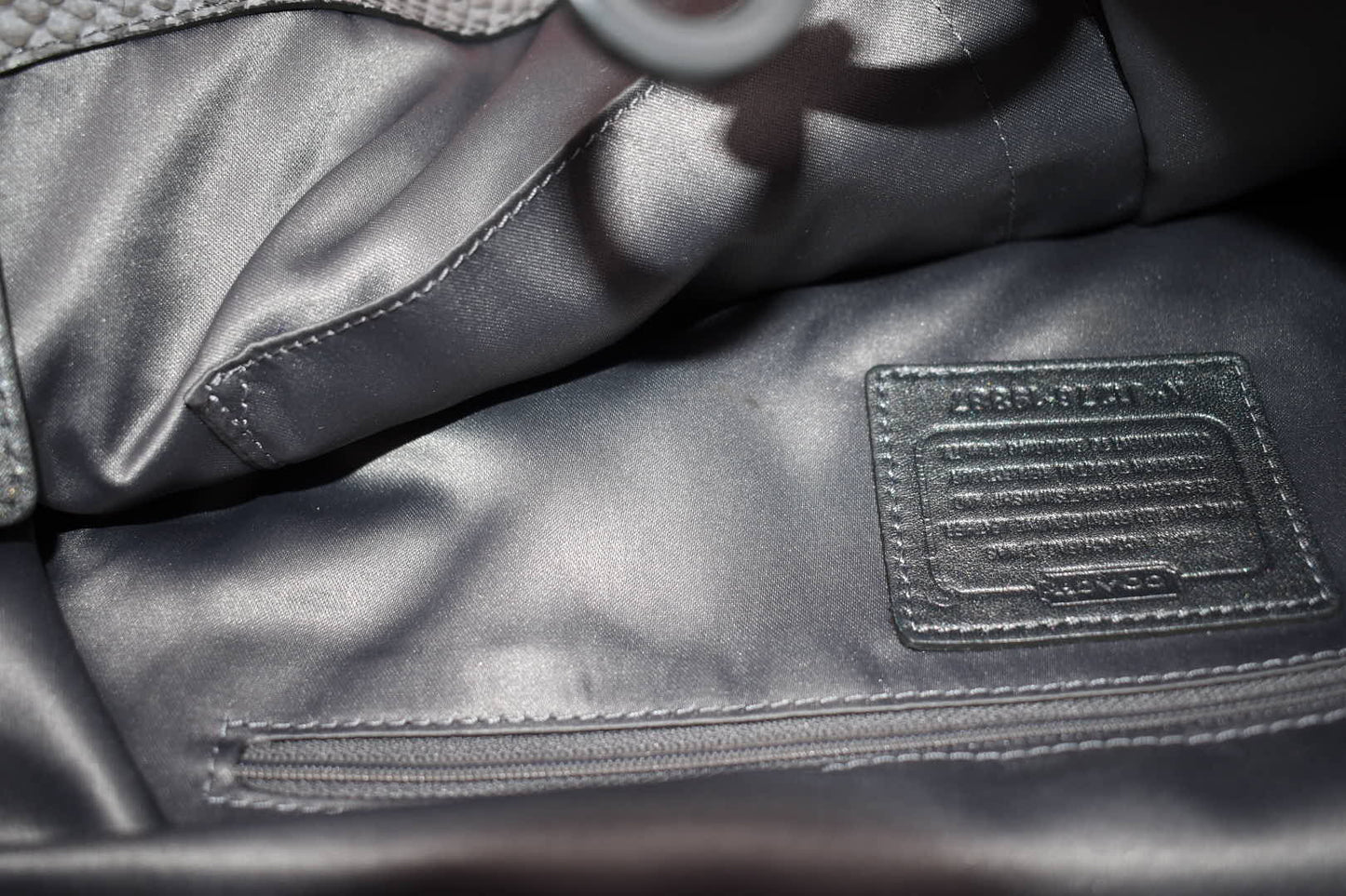COACH Pinnacle Kristin Embossed Python Leather Tote Bag