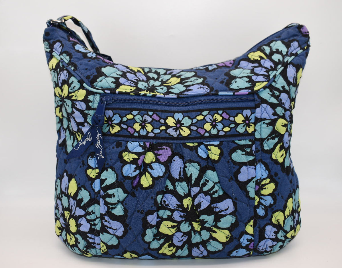 Vera Bradley Convertible Hobo Shoulder Bag in "Indigo Pop" Pattern