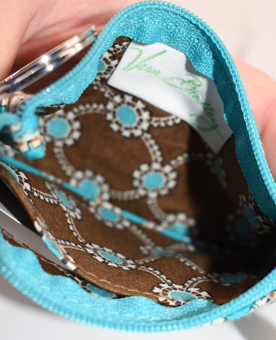Vera Bradley Zip ID Case in "Totally Turq" Pattern