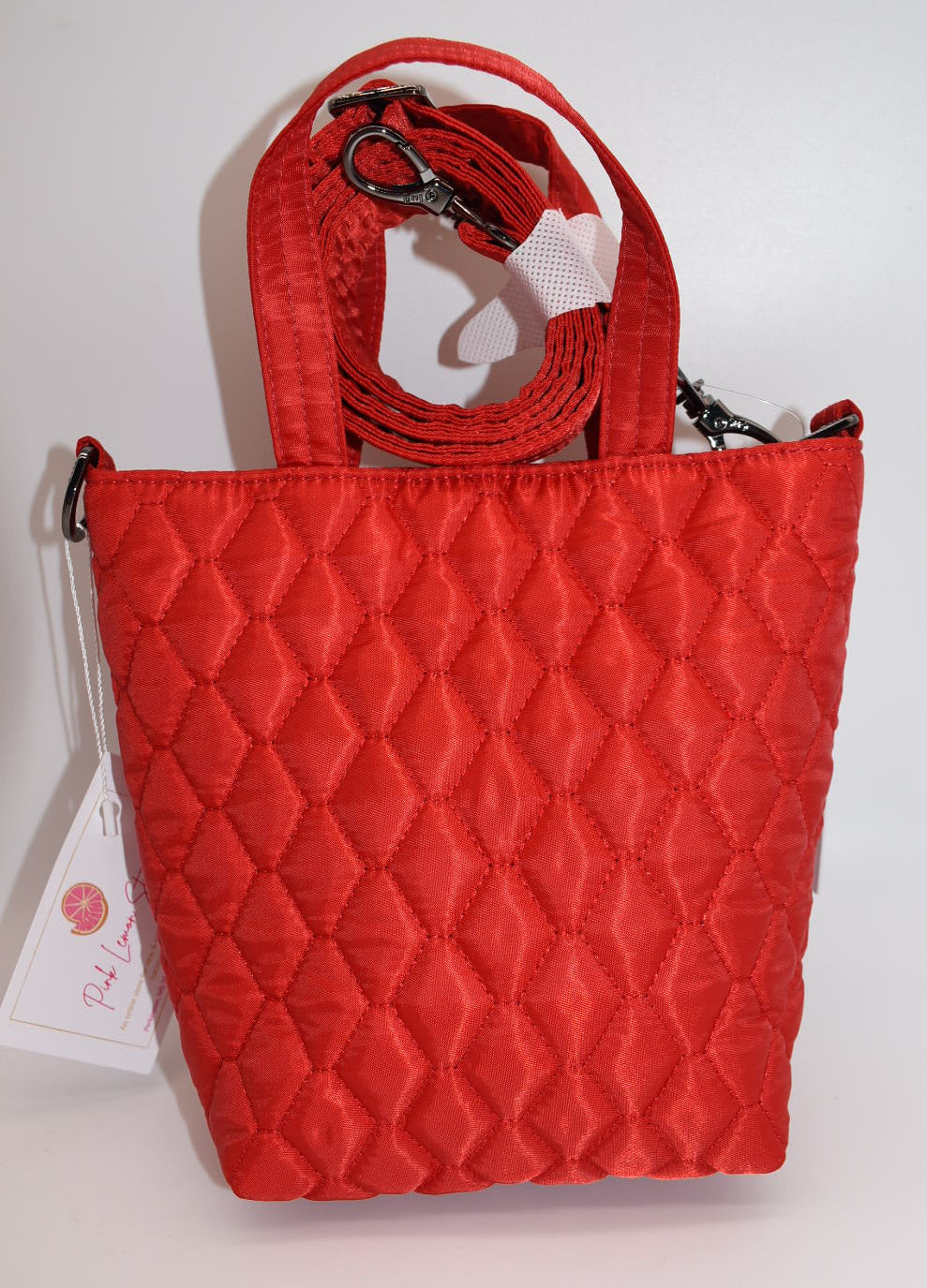 Lug Tip Toe Crossbody Bag in Poppy Red