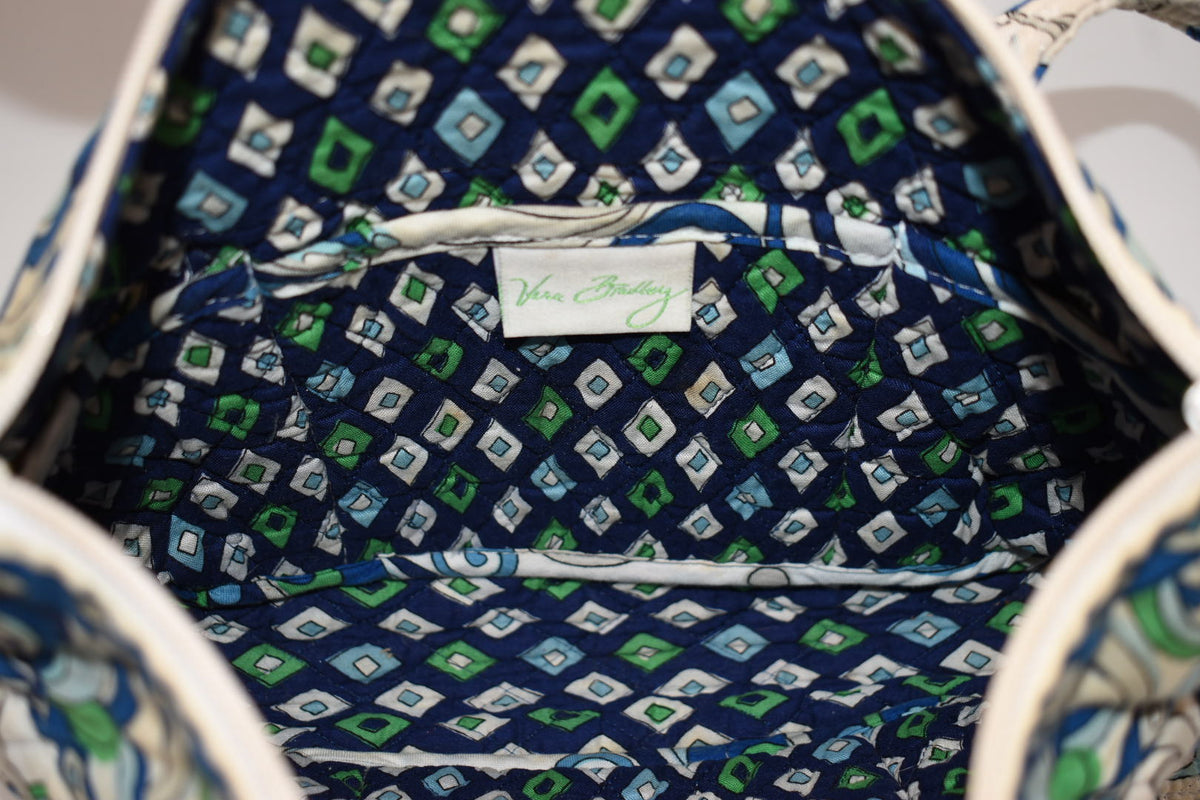 Vera Bradley Little Betsy Shoulder Bag in "Mediterranean White" Pattern