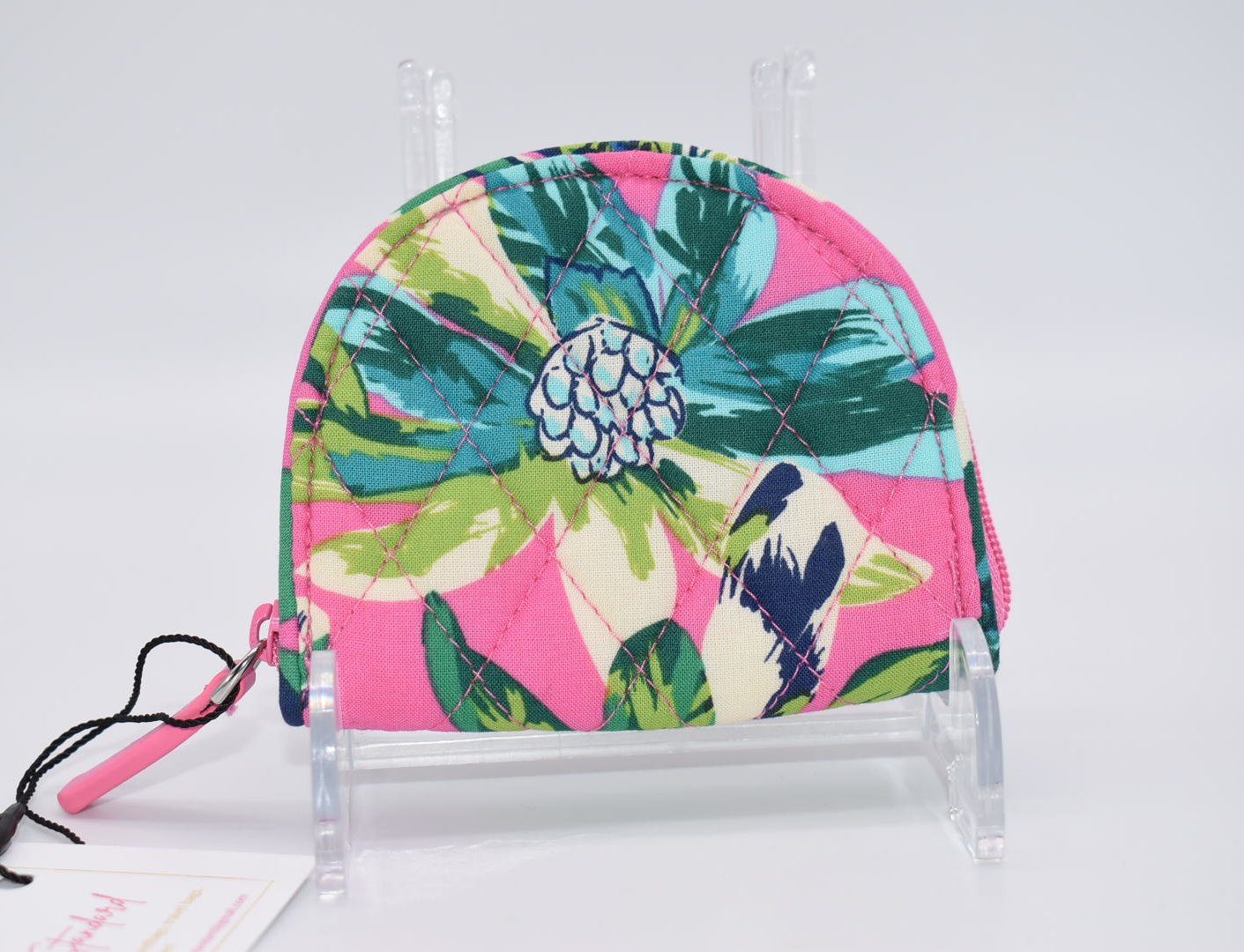 Vera Bradley Zip Coin Purse in "Tropical Paradise" Pattern