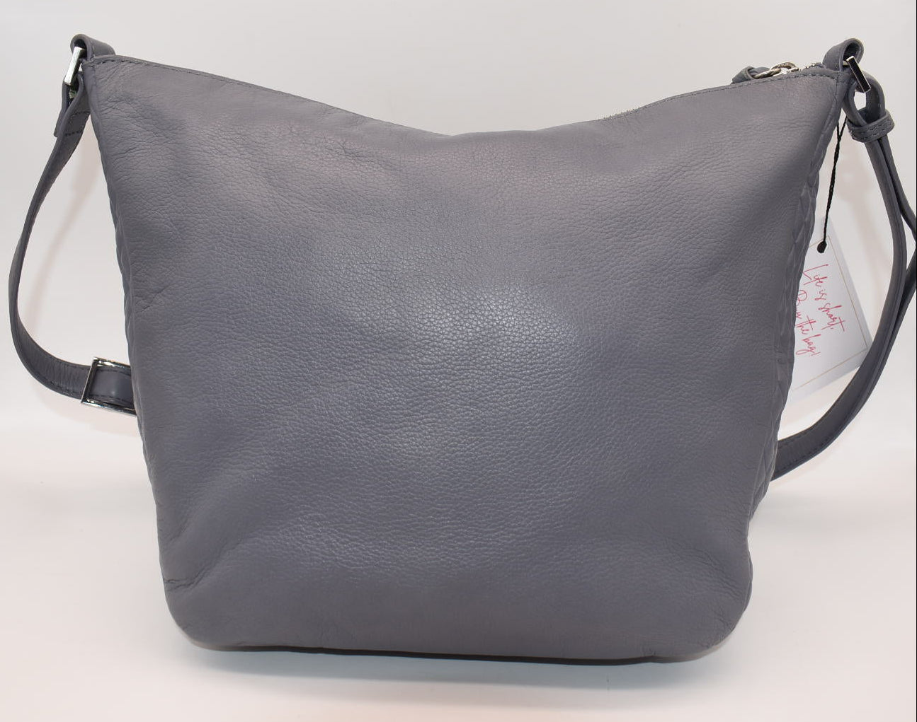 Vera Bradley Leather Carryall Shoulder Bag in Sycamore Carbon Gray